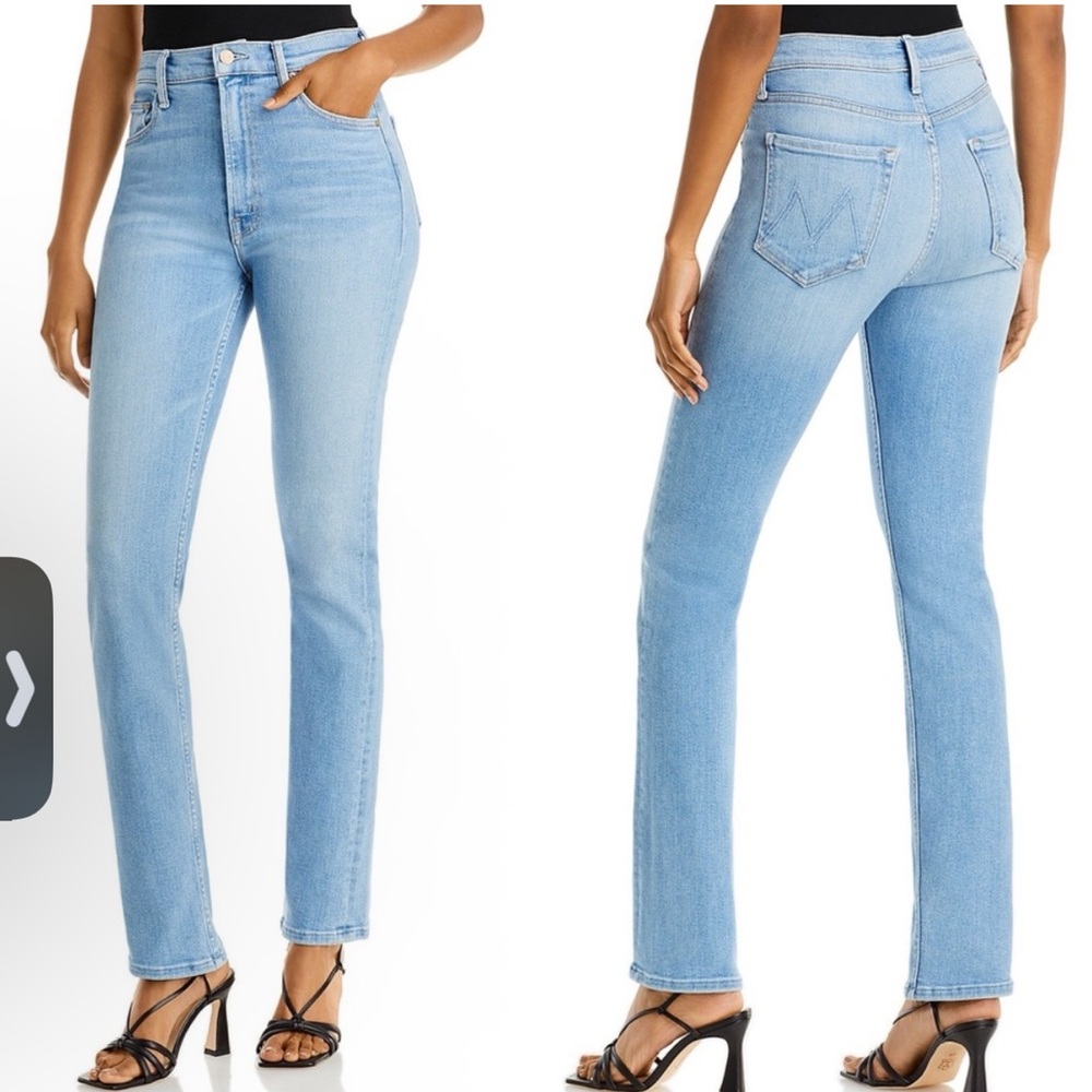 Mother high waisted rider skimp high life light wash 26